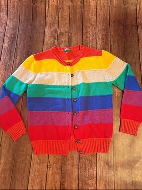 United Colors Of Benetton Vibrant RainbowStripe Cardigan